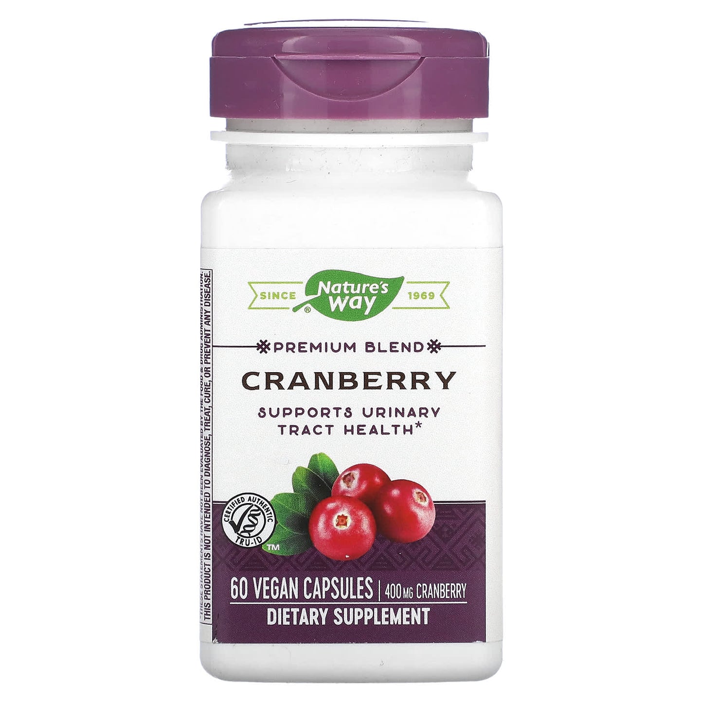 Nature’s Way, Cranberry Standardized Extract, 60 Vegetarian Capsules UPC 033674151341 | Hilife Vitamins