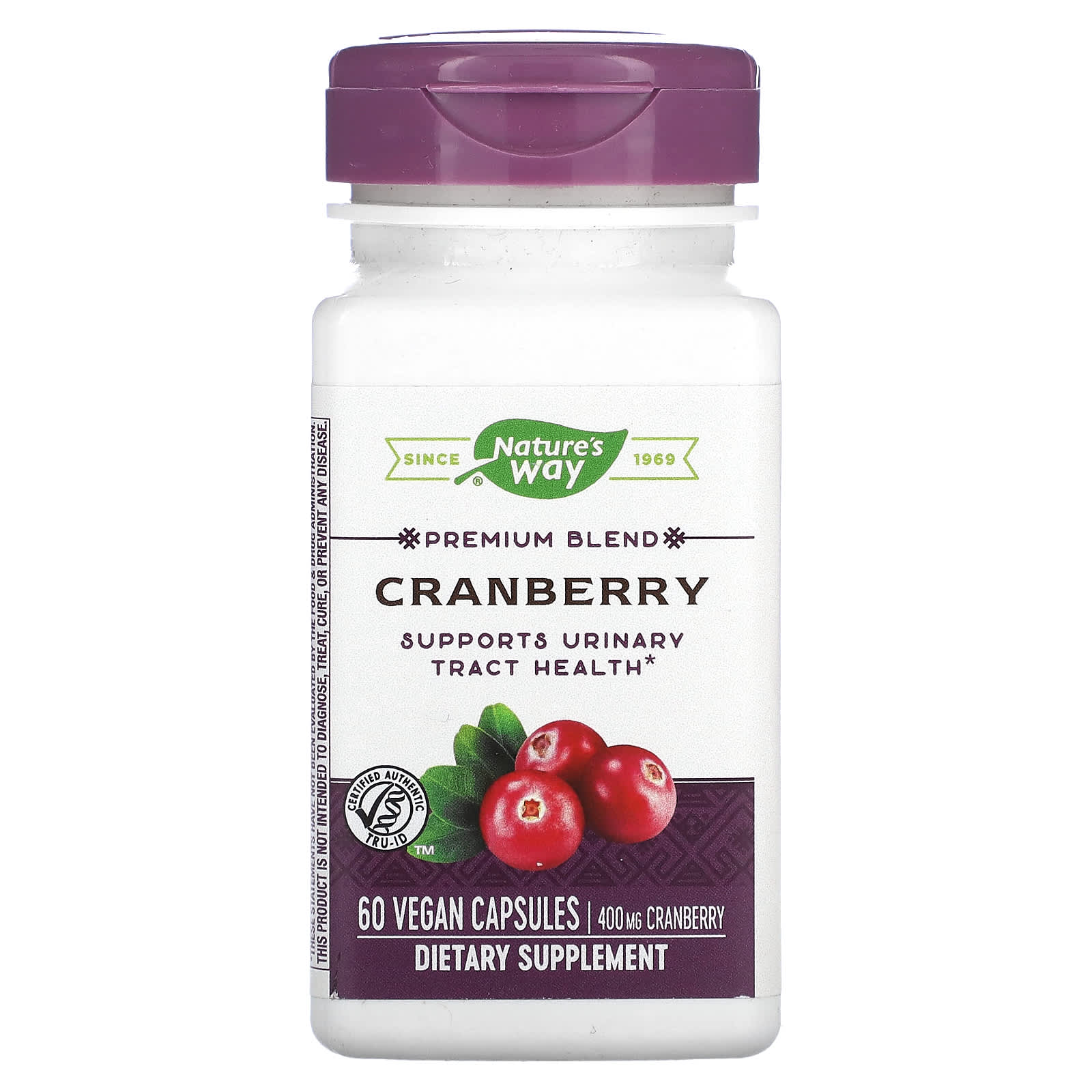 Nature’s Way, Cranberry Standardized Extract, 60 Vegetarian Capsules UPC 033674151341 | Hilife Vitamins