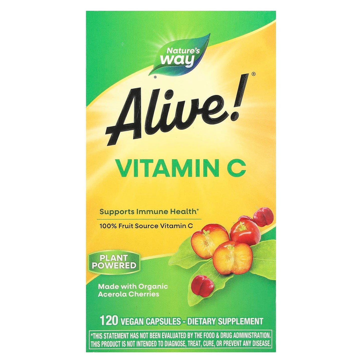 Nature’s Way, Alive!®, Vitamin C, 500 mg, 120 Vegan Capsules UPC 033674151426 | Hilife Vitamins