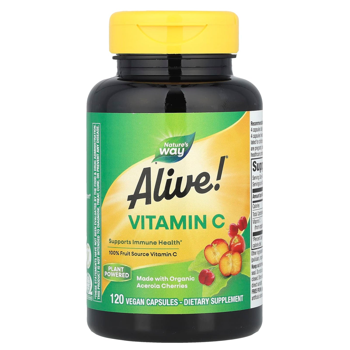 Nature’s Way, Alive!®, Vitamin C, 500 mg, 120 Vegan Capsules UPC 033674151426 | Hilife Vitamins