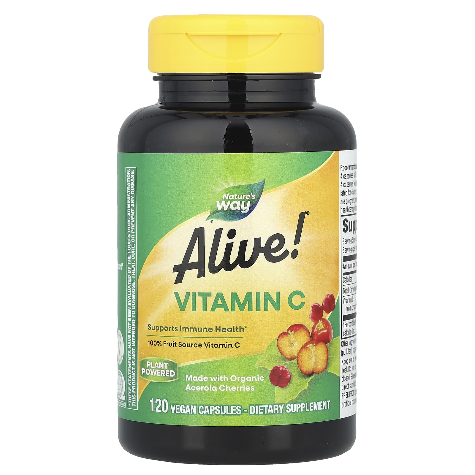 Nature’s Way, Alive!®, Vitamin C, 500 mg, 120 Vegan Capsules UPC 033674151426 | Hilife Vitamins