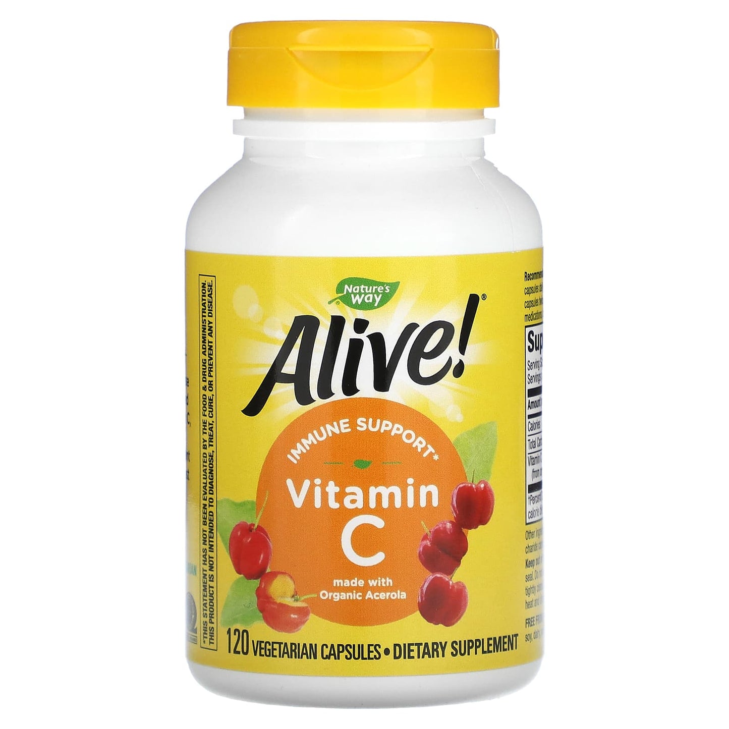 Nature’s Way, Alive! Organic Vitamin C, 120 Vegetarian Capsules