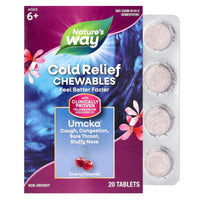 Nature’s Way, Umcka Cherry Chewable, 20 Tablets UPC 033674151440 | Hilife Vitamins