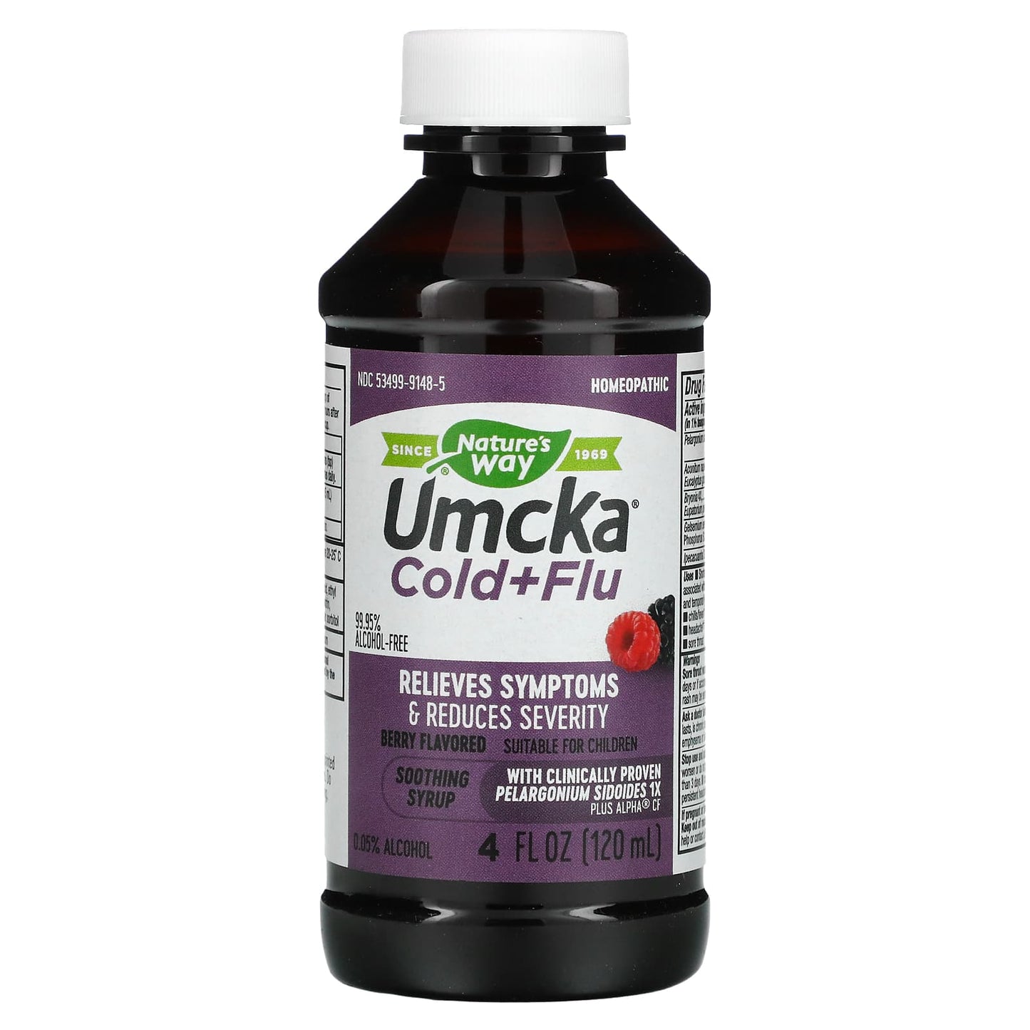 Nature’s Way, Umcka Cold & Flu Berry Syrup, 4 Oz UPC 033674151488 | Hilife Vitamins