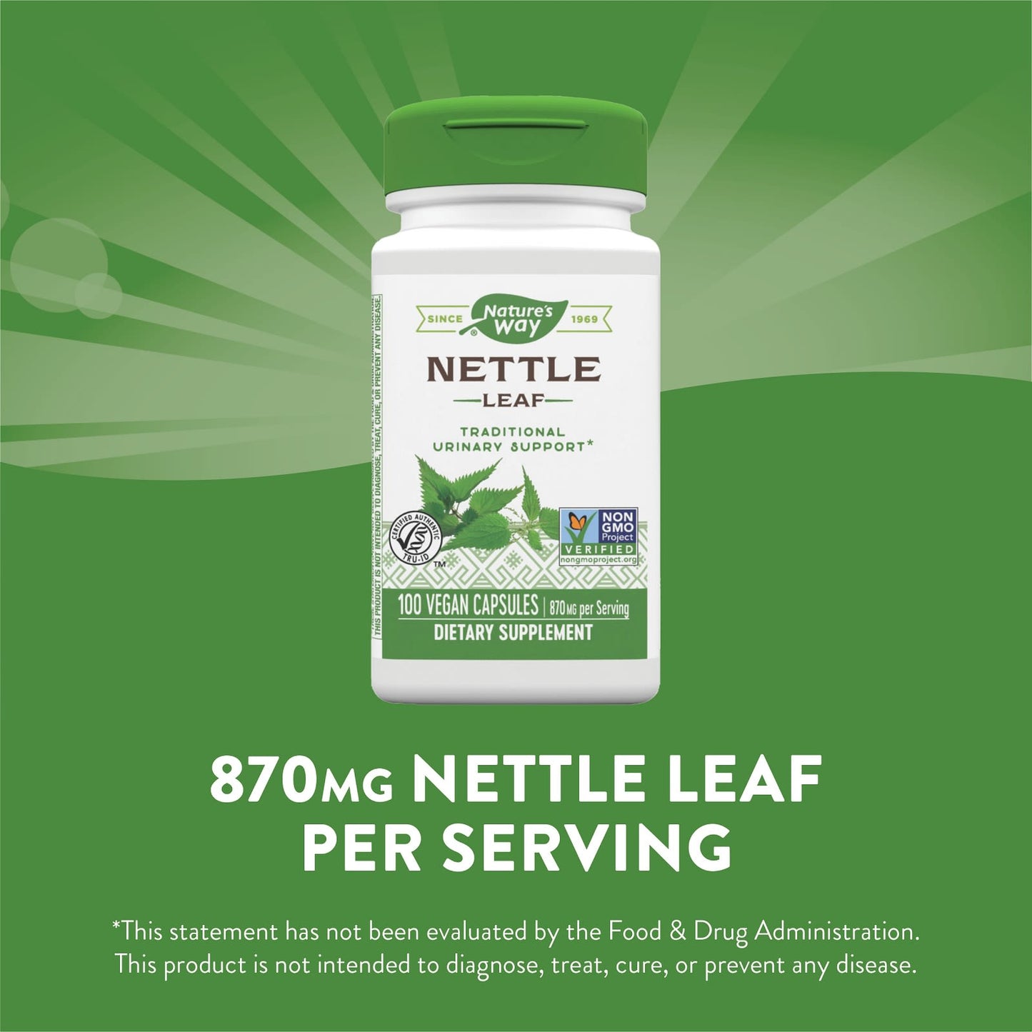 Nature’s Way, Nettles, 100 Vegetarian Capsules UPC 033674151501 | Hilife Vitamins