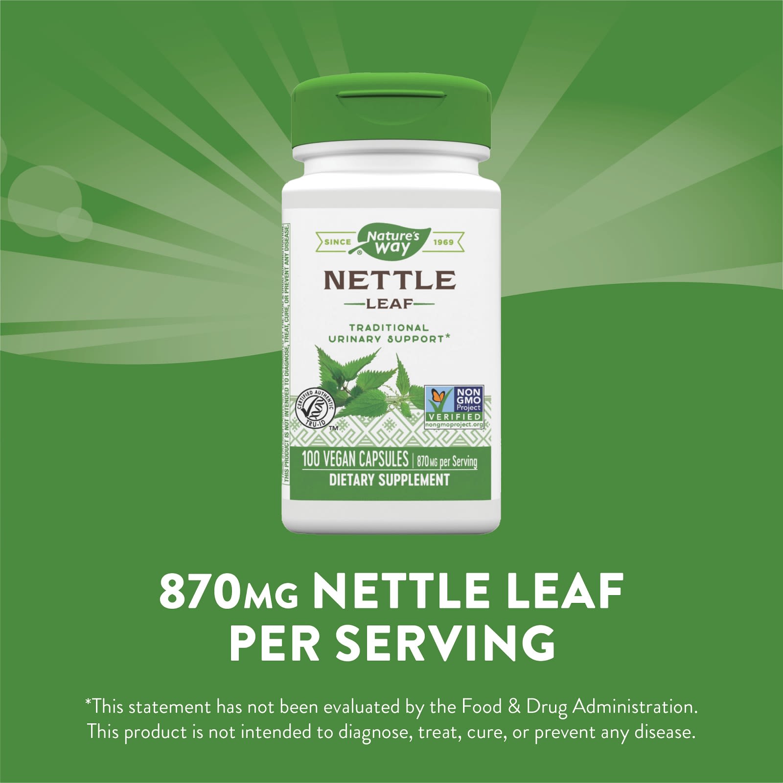 Nature’s Way, Nettles, 100 Vegetarian Capsules UPC 033674151501 | Hilife Vitamins