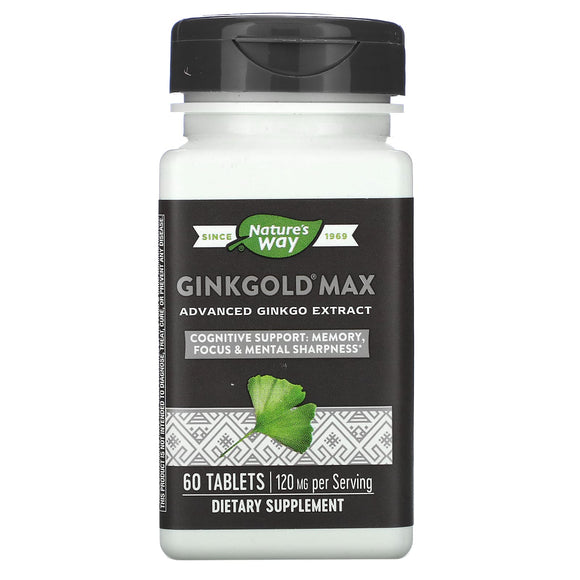 Nature’s Way, Ginkgold Max 120 mg, 60 Tablets - 033674152515 | Hilife Vitamins