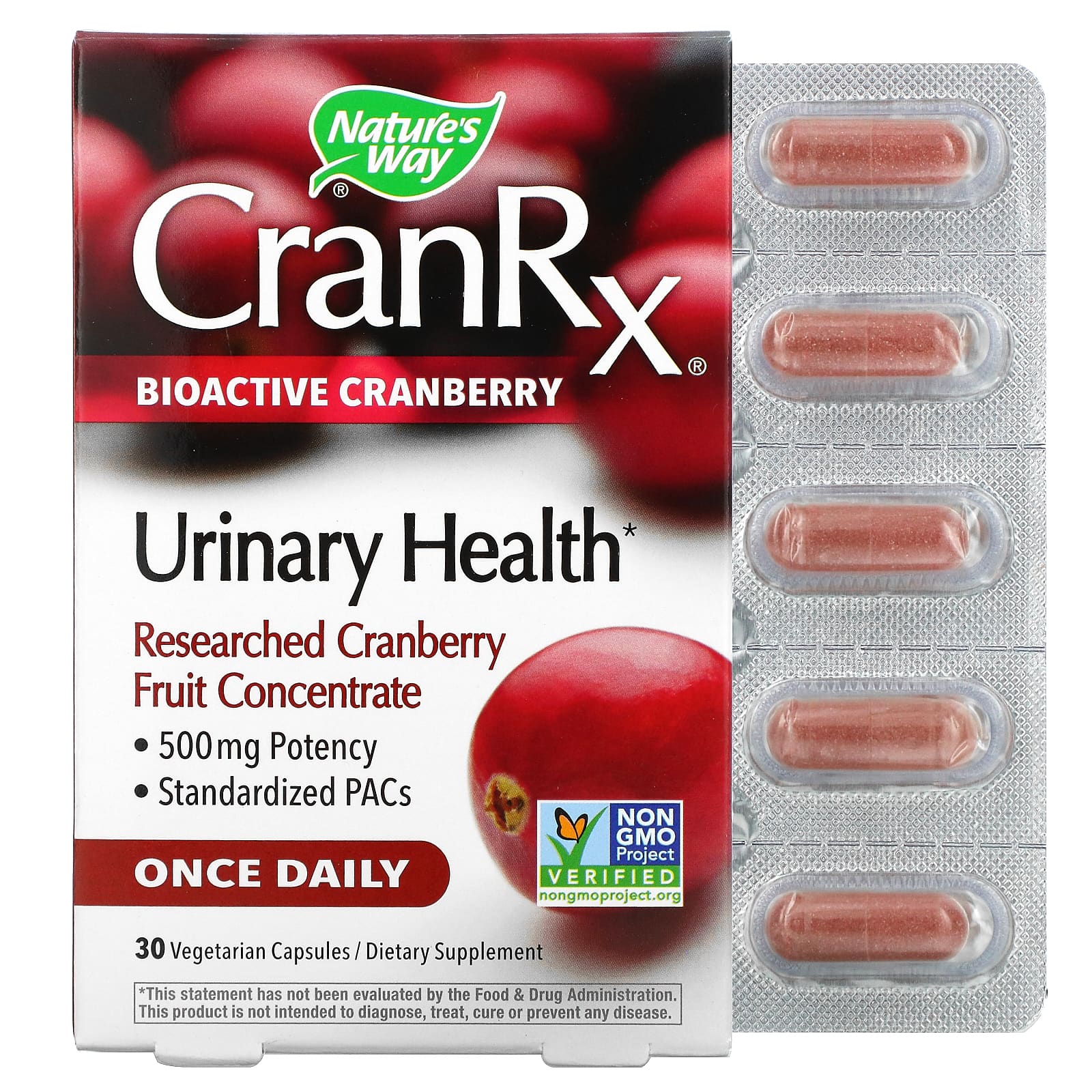 Nature’s Way, CranRx, 30 Vegetarian Capsules UPC 033674152898 | Hilife Vitamins