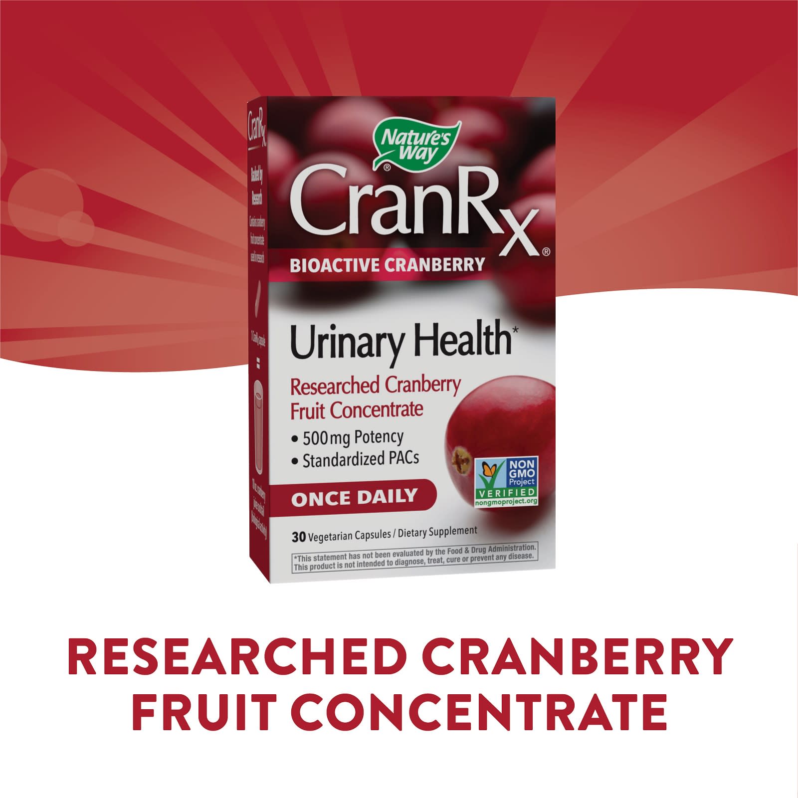 Nature’s Way, CranRx, 30 Vegetarian Capsules UPC 033674152898 | Hilife Vitamins