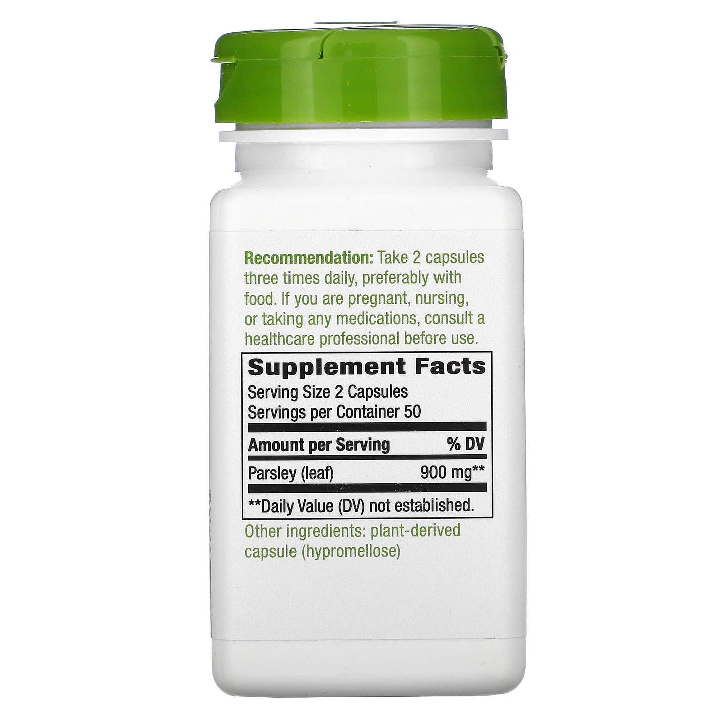 Nature’s Way, Parsley, 100 Capsules UPC 033674153000 | Hilife Vitamins