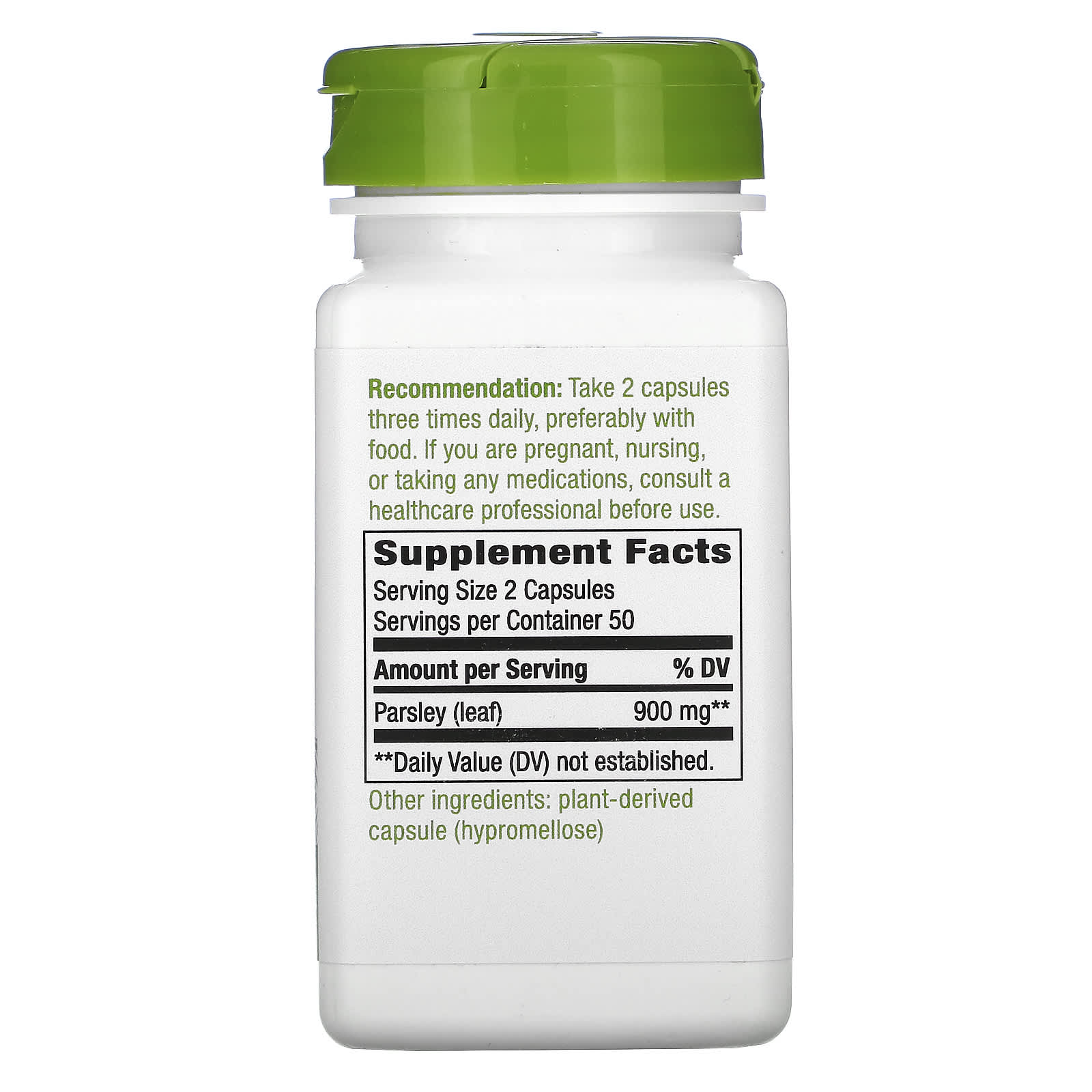 Nature’s Way, Parsley, 100 Capsules UPC 033674153000 | Hilife Vitamins