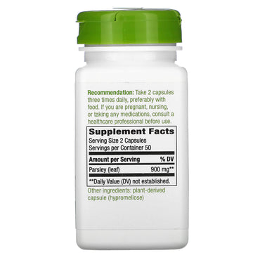 Nature’s Way, Parsley, 100 Capsules UPC 033674153000 | Hilife Vitamins
