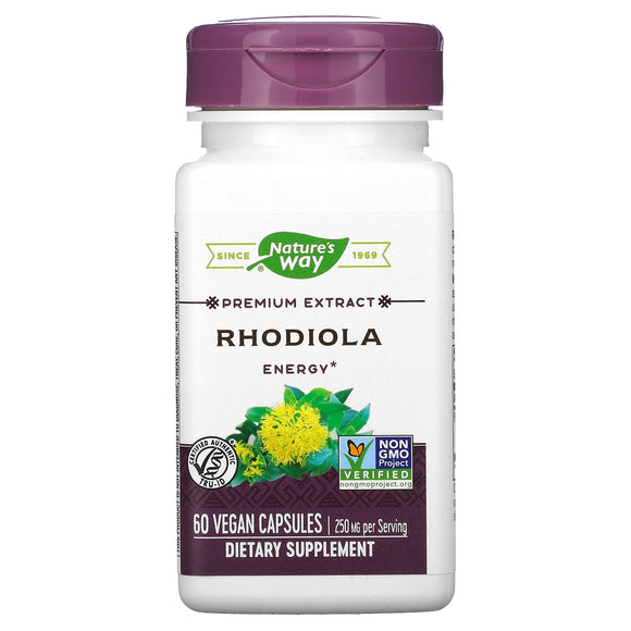 Nature’s Way, Rhodiola Rosea, 60 Vegetarian Capsules - 033674153215 | Hilife Vitamins