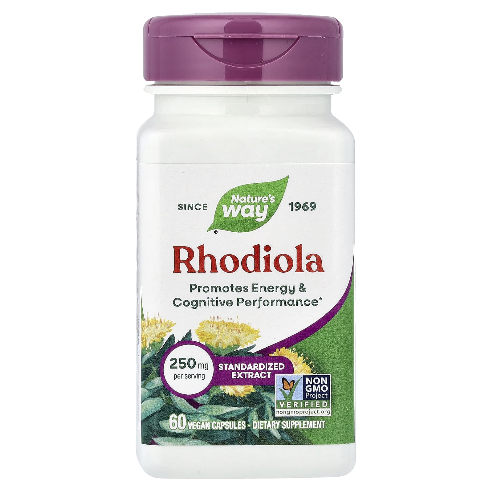 Nature’s Way, Rhodiola Rosea, 60 Vegetarian Capsules UPC 033674153215 | Hilife Vitamins