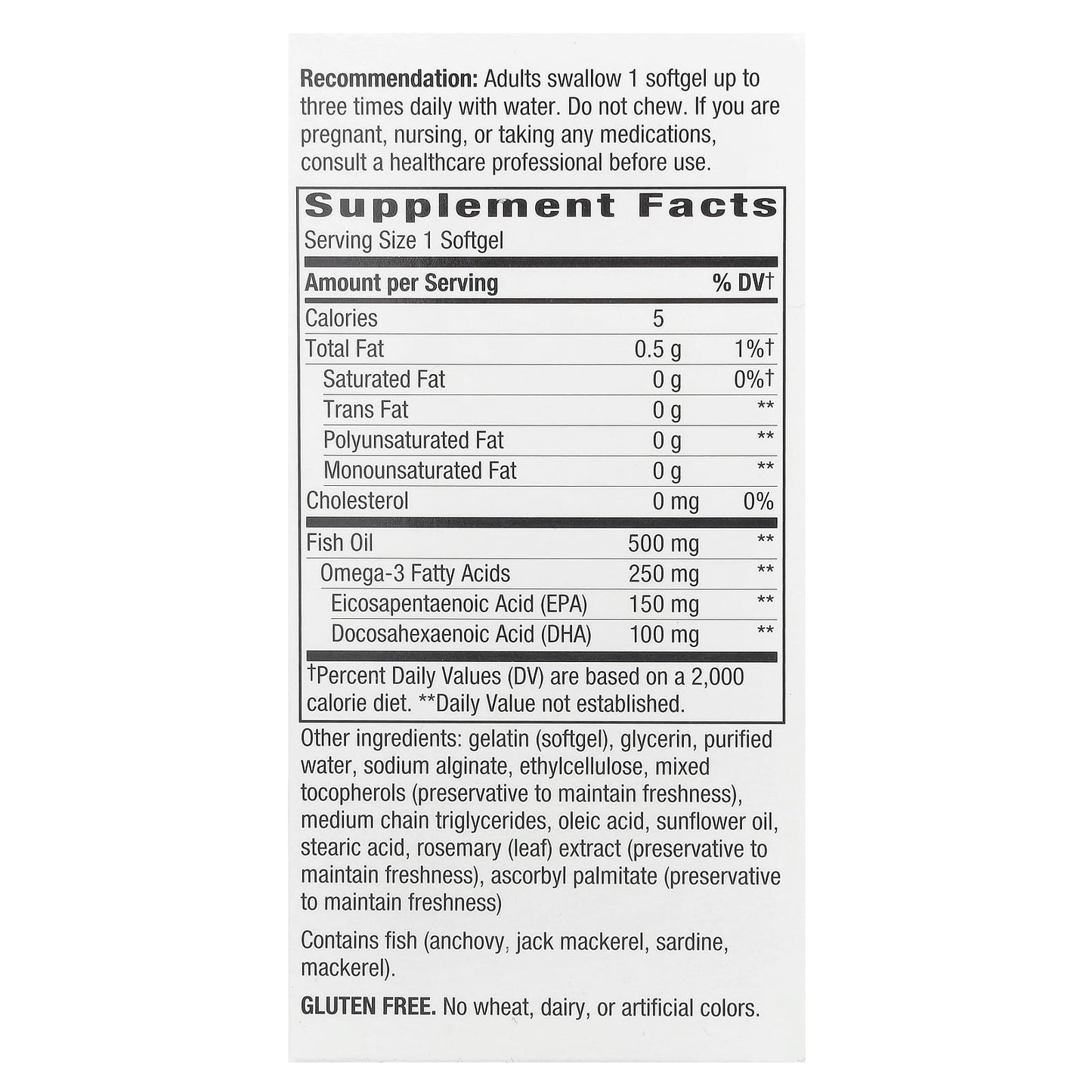 Nature’s Way, Fisol® Fish Oil, 180 Softgels UPC 033674153345 | Hilife Vitamins