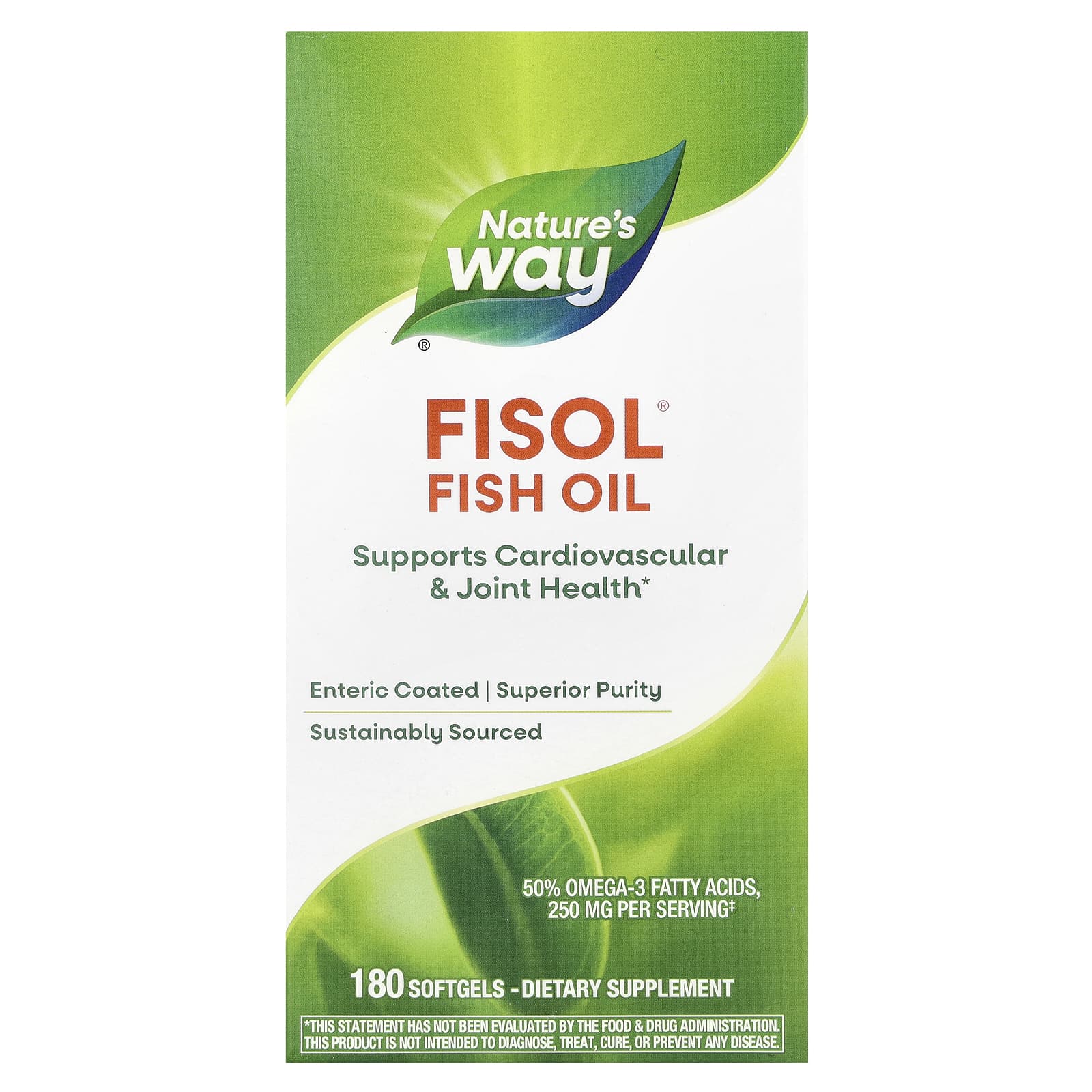 Nature’s Way, Fisol® Fish Oil, 180 Softgels UPC 033674153345 | Hilife Vitamins
