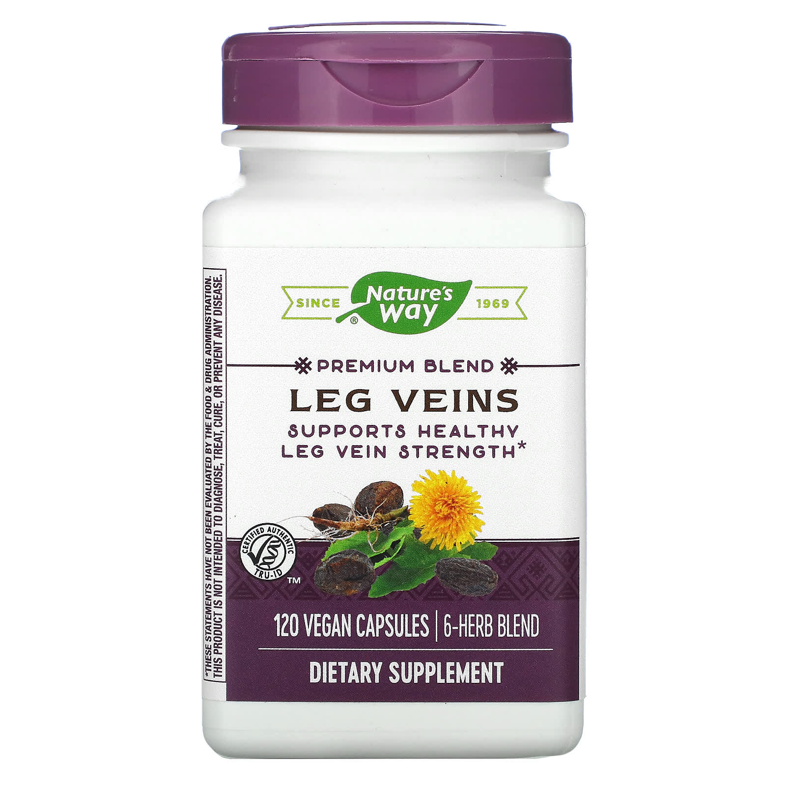 Nature’s Way, Leg Veins, 120 Vegetarian Capsules - 033674153352 | Hilife Vitamins