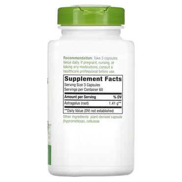 Nature’s Way, Astragalus Root, 470 mg, 180 Vegetarian Capsules UPC 033674153376 | Hilife Vitamins