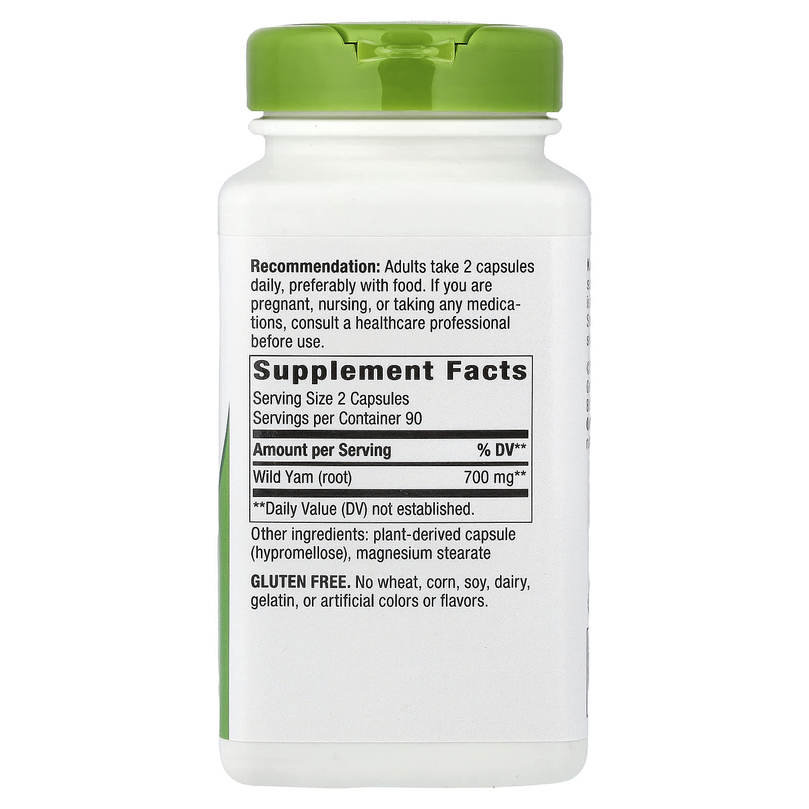 Nature’s Way, Wild Yam, 180 Vegetarian Capsules UPC 033674153505 | Hilife Vitamins