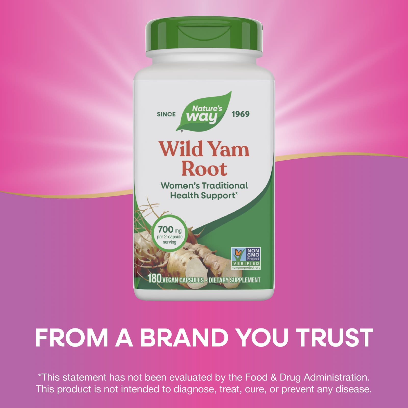Nature’s Way, Wild Yam, 180 Vegetarian Capsules UPC 033674153505 | Hilife Vitamins