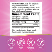 Nature’s Way, Wild Yam, 180 Vegetarian Capsules UPC 033674153505 | Hilife Vitamins
