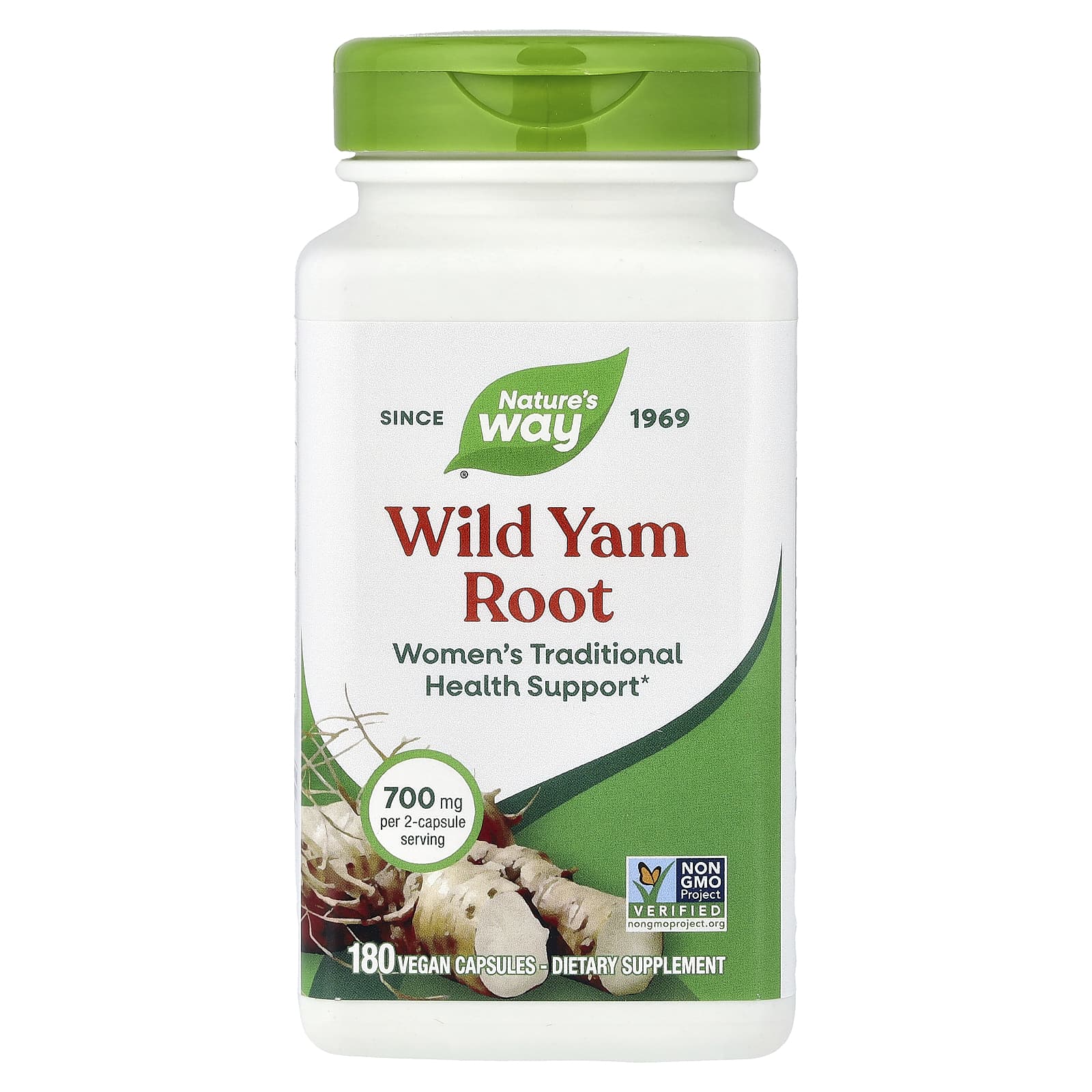 Nature’s Way, Wild Yam, 180 Vegetarian Capsules UPC 033674153505 | Hilife Vitamins