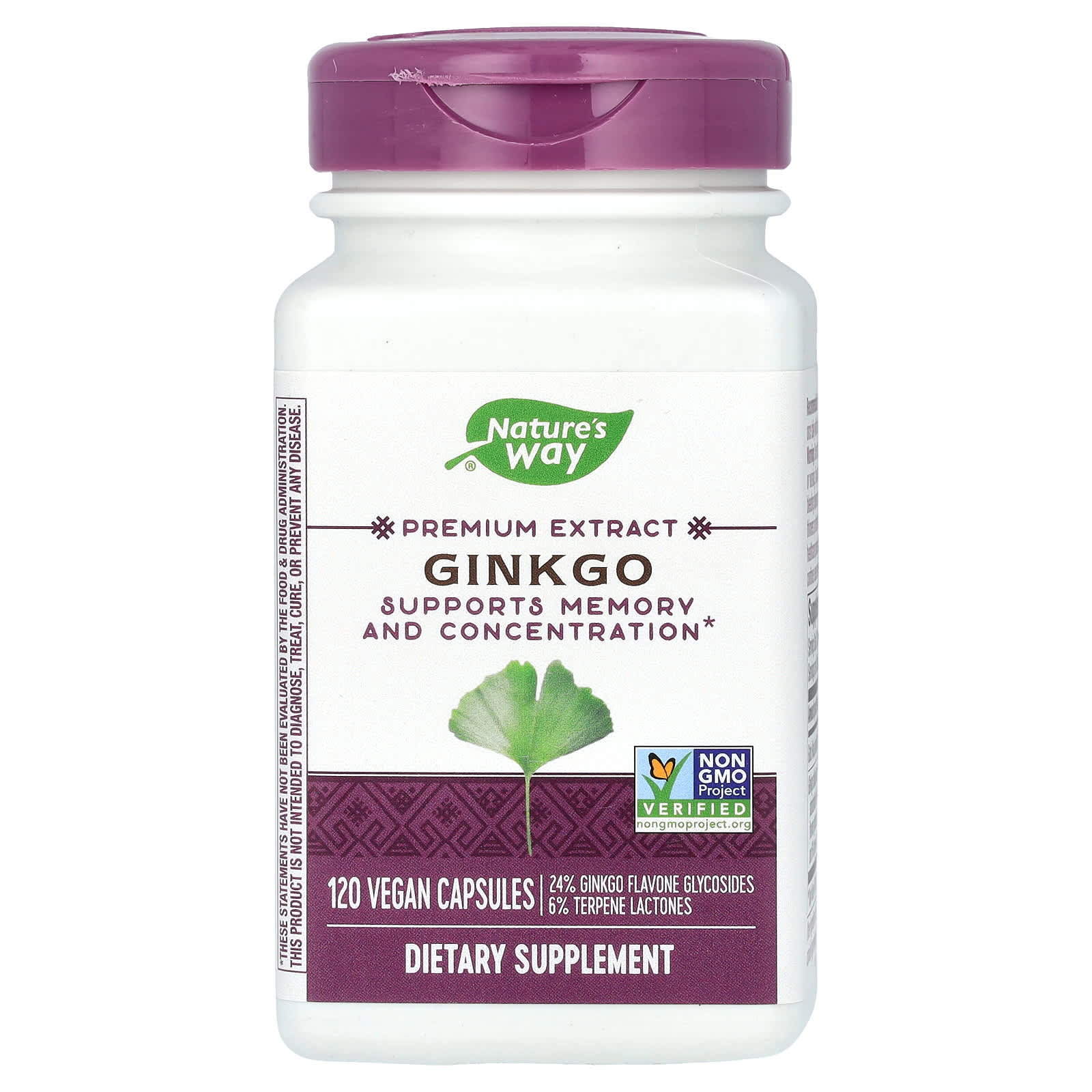 Nature’s Way, Ginkgo Standardized Extract, 120 Vegetarian Capsules UPC 033674153512 | Hilife Vitamins