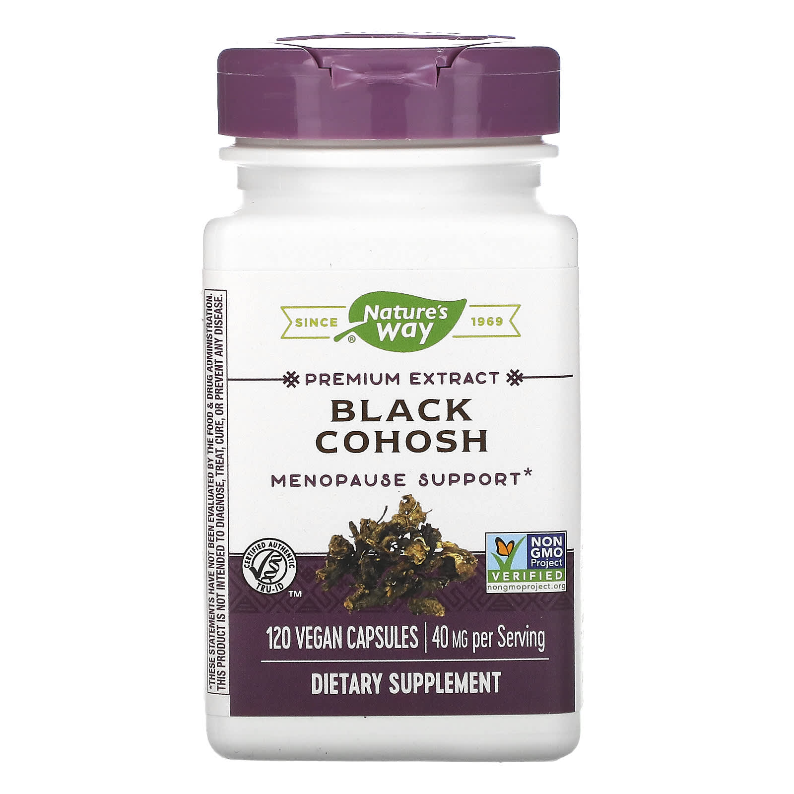 Nature’s Way, Black Cohosh, 40 mg, 120 Vegan Capsules UPC 033674153536 | Hilife Vitamins