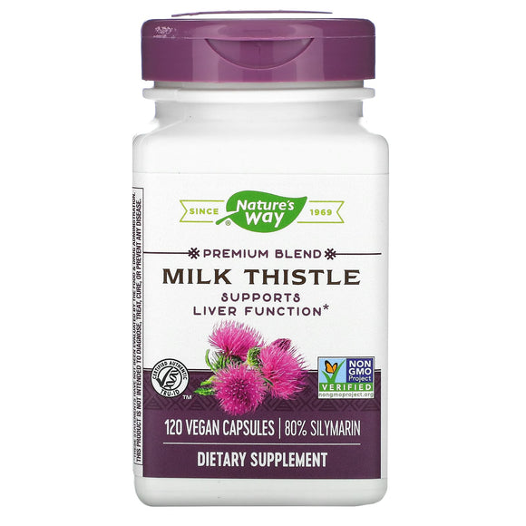 Nature’s Way, Milk Thistle Standardized Extract, 120 Vegetarian Capsules - 033674153550 | Hilife Vitamins