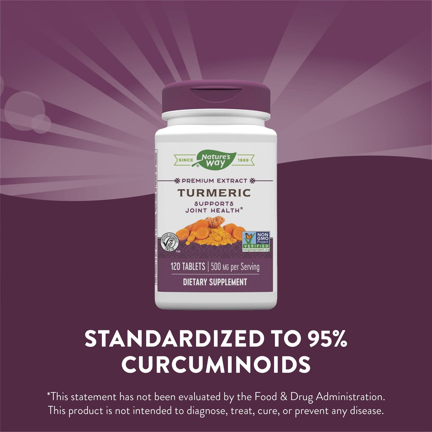 Nature’s Way, Turmeric Standardized Extract, 120 Tablets UPC 033674153567 | Hilife Vitamins