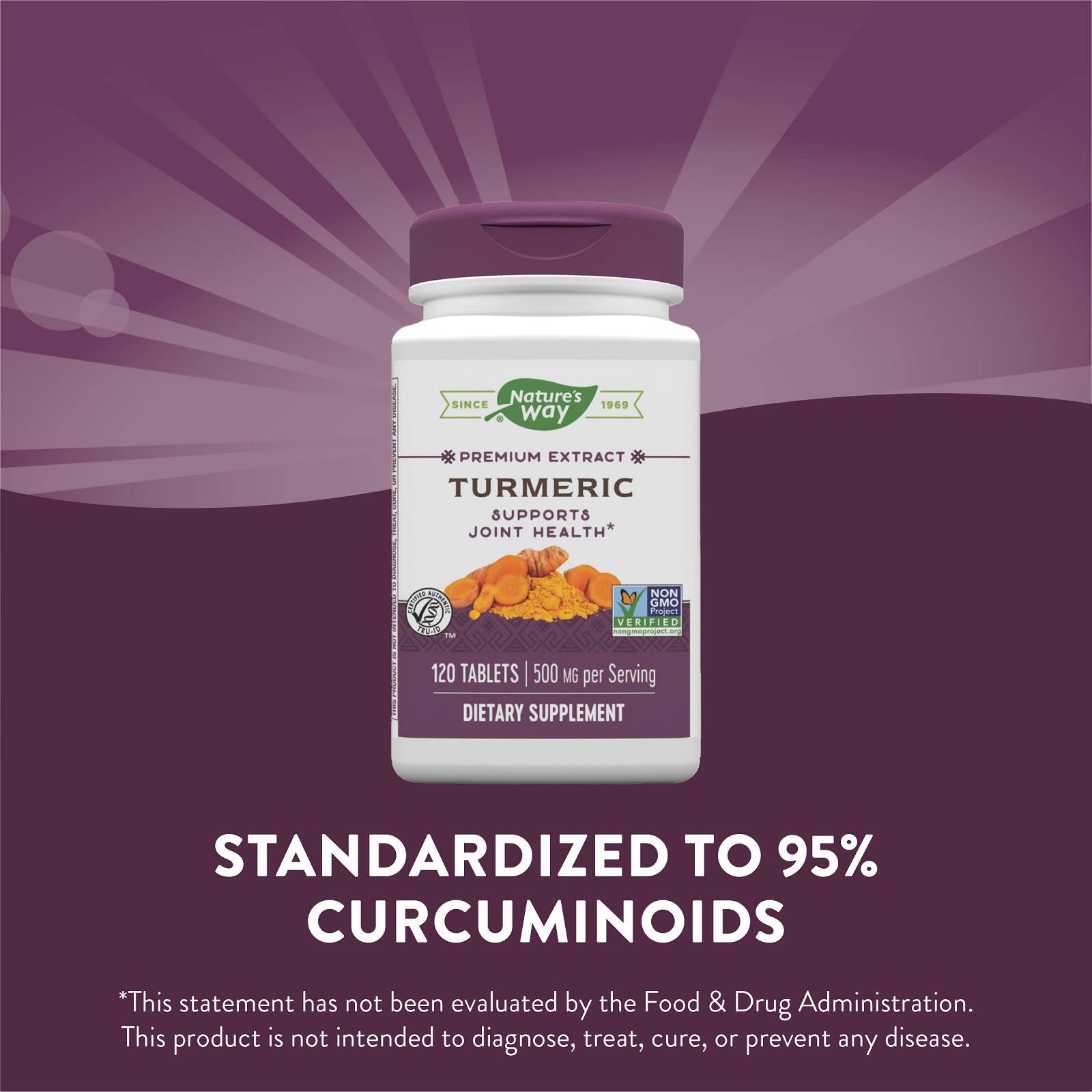 Nature’s Way, Turmeric Standardized Extract, 120 Tablets UPC 033674153567 | Hilife Vitamins