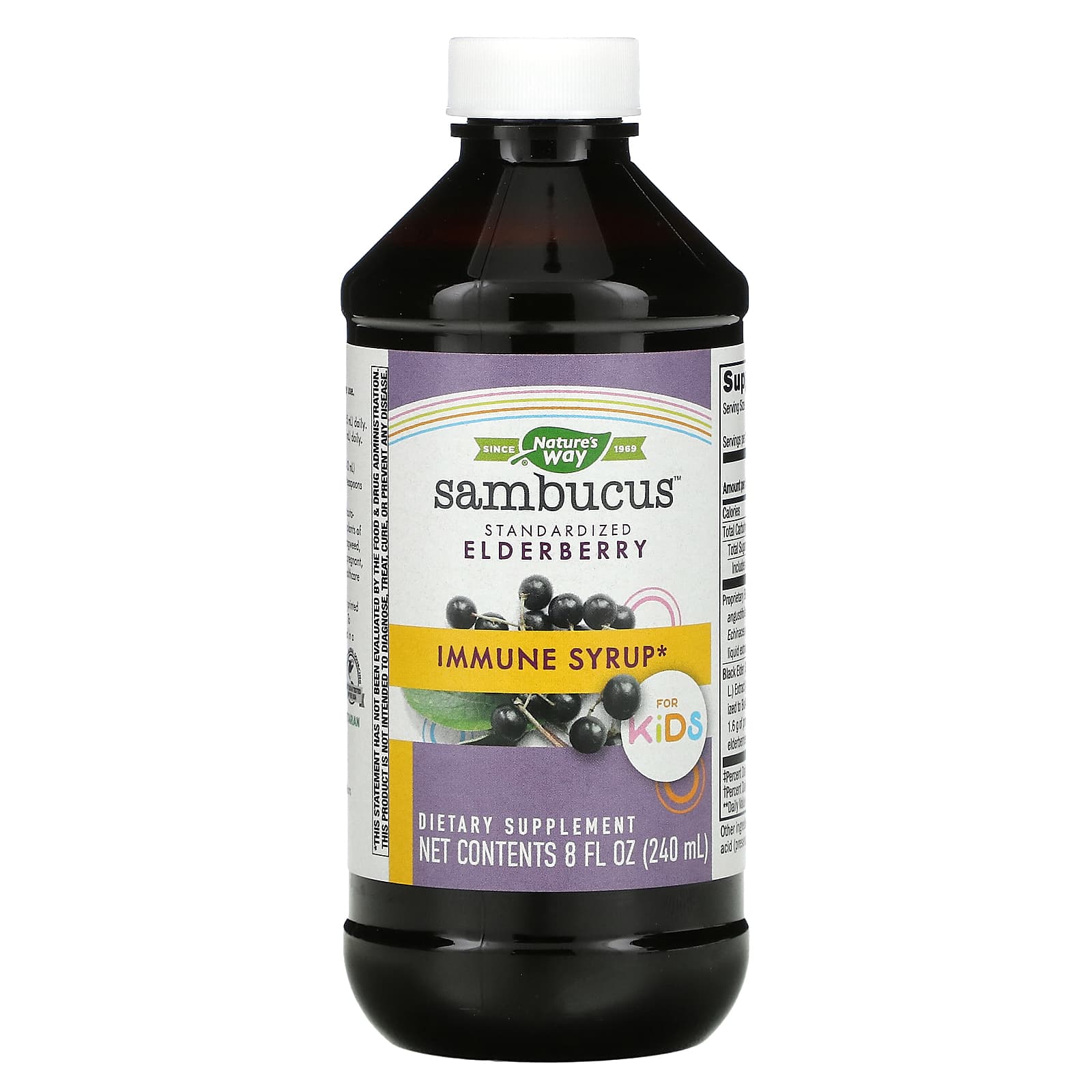 Nature’s Way, Sambucus For Kids, 8 Oz UPC 033674153598 | Hilife Vitamins