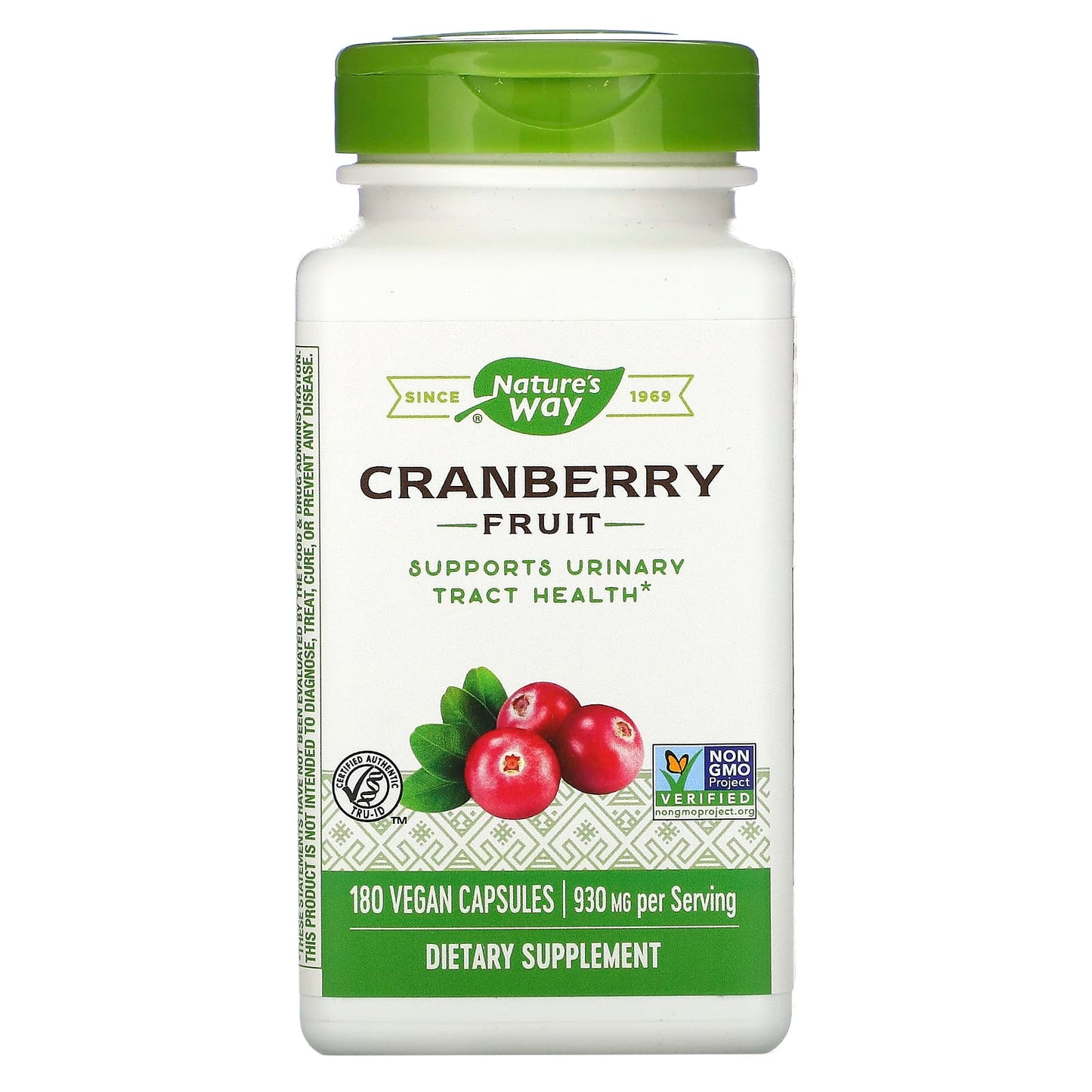 Nature’s Way, Cranberry Fruit, 180 Vegetarian Capsules UPC 033674153611 | Hilife Vitamins