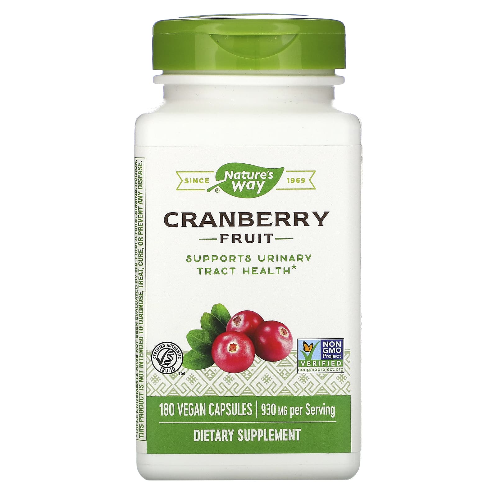 Nature’s Way, Cranberry Fruit, 180 Vegetarian Capsules UPC 033674153611 | Hilife Vitamins