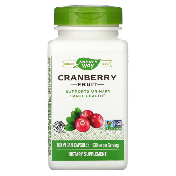 Nature’s Way, Cranberry Fruit, 180 Vegetarian Capsules - 033674153611 | Hilife Vitamins