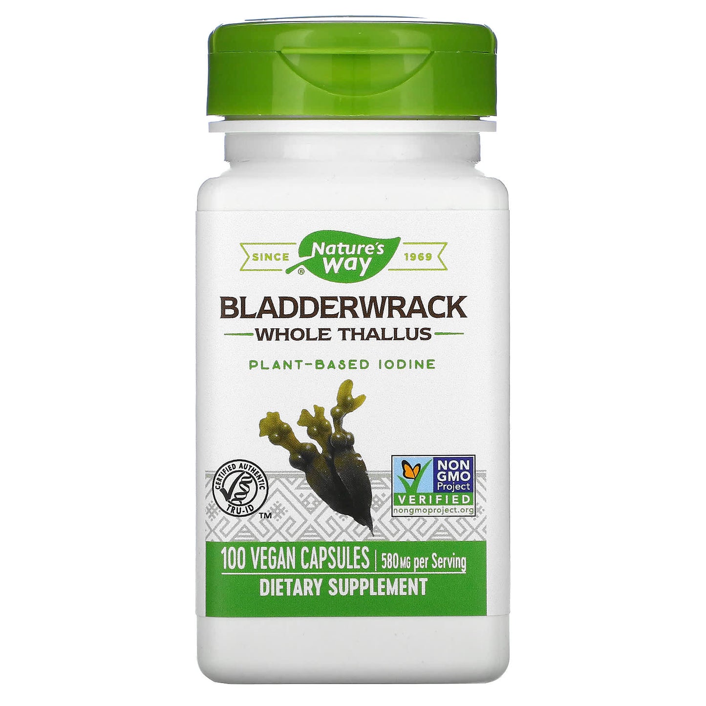 Nature’s Way, Bladderwrack Whole Herb, 100 Vegetarian Capsules UPC 033674153802 | Hilife Vitamins