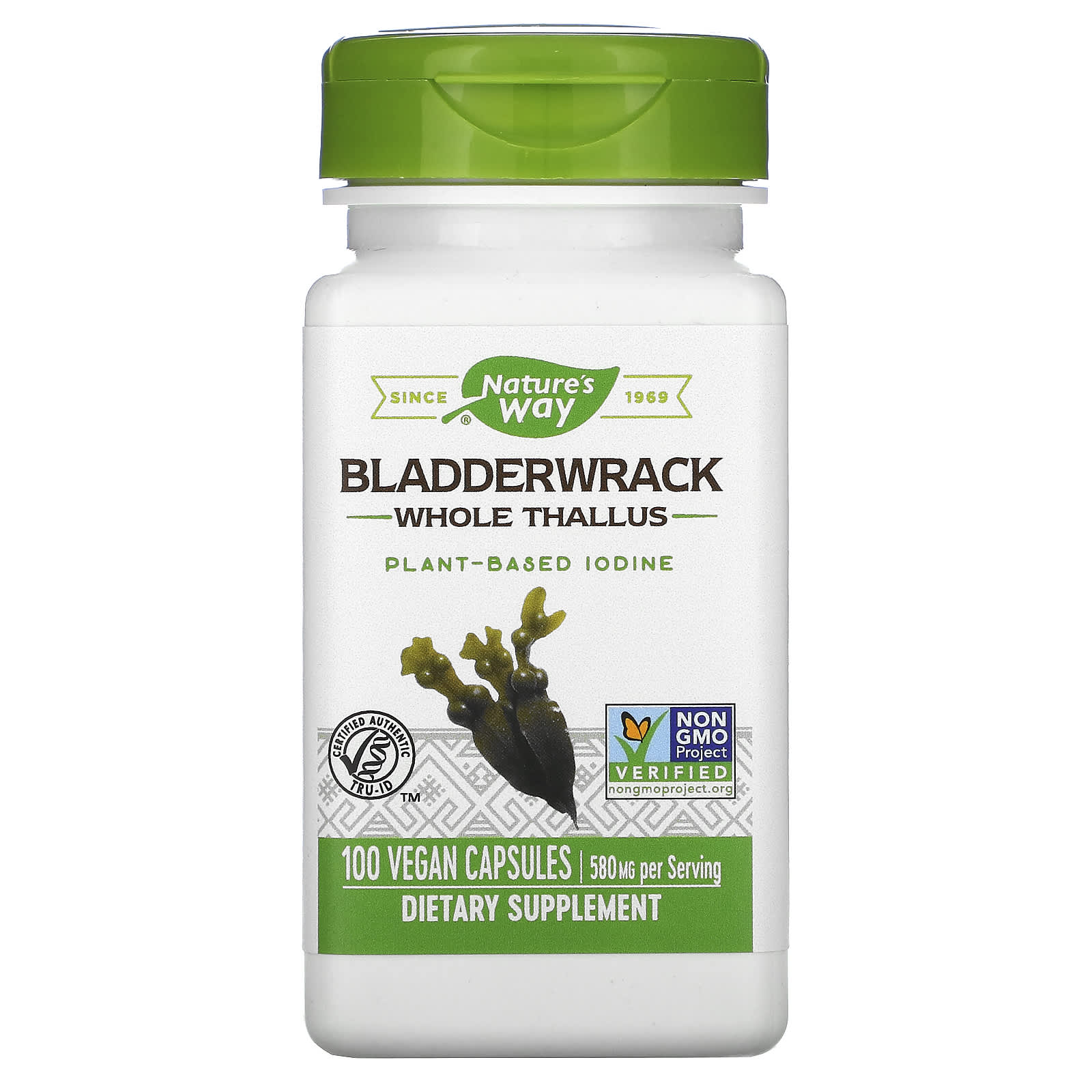 Nature’s Way, Bladderwrack Whole Herb, 100 Vegetarian Capsules UPC 033674153802 | Hilife Vitamins