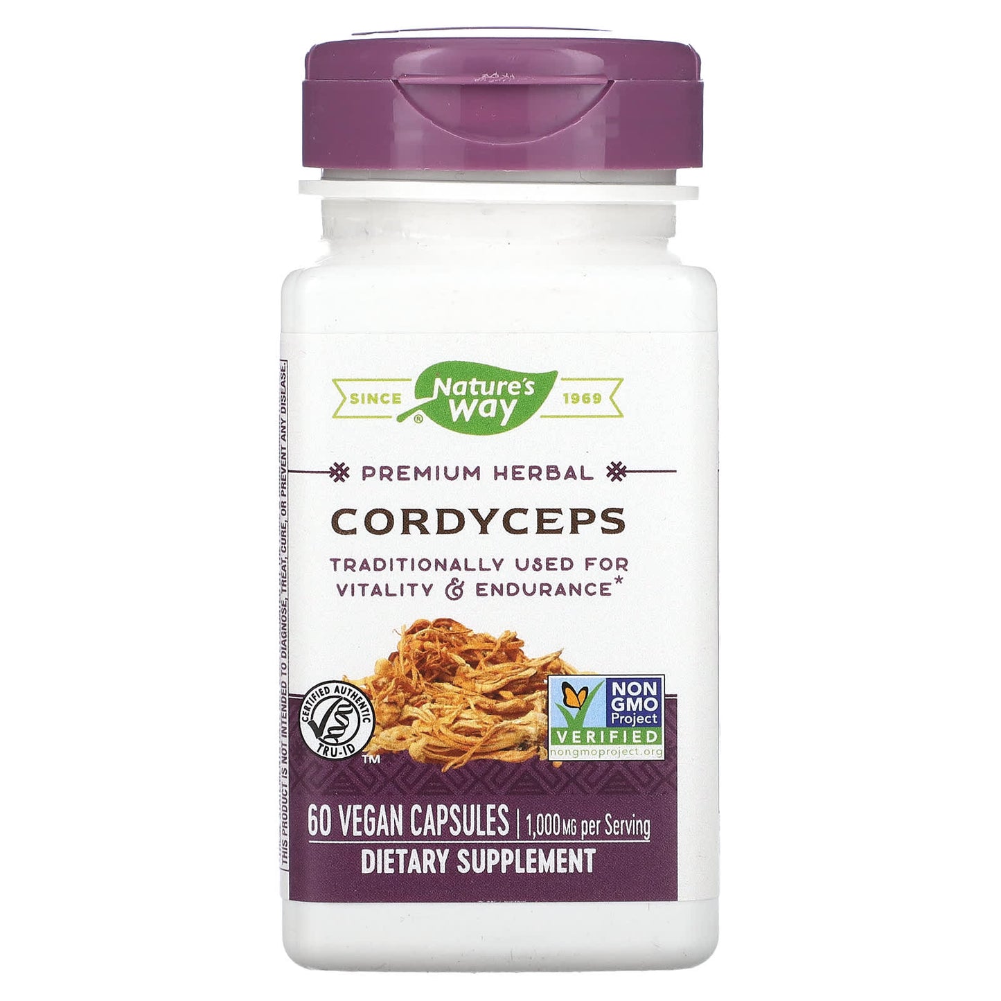 Nature’s Way, Cordyceps, 500 mg, 60 Vegan Capsules UPC 033674153840 | Hilife Vitamins