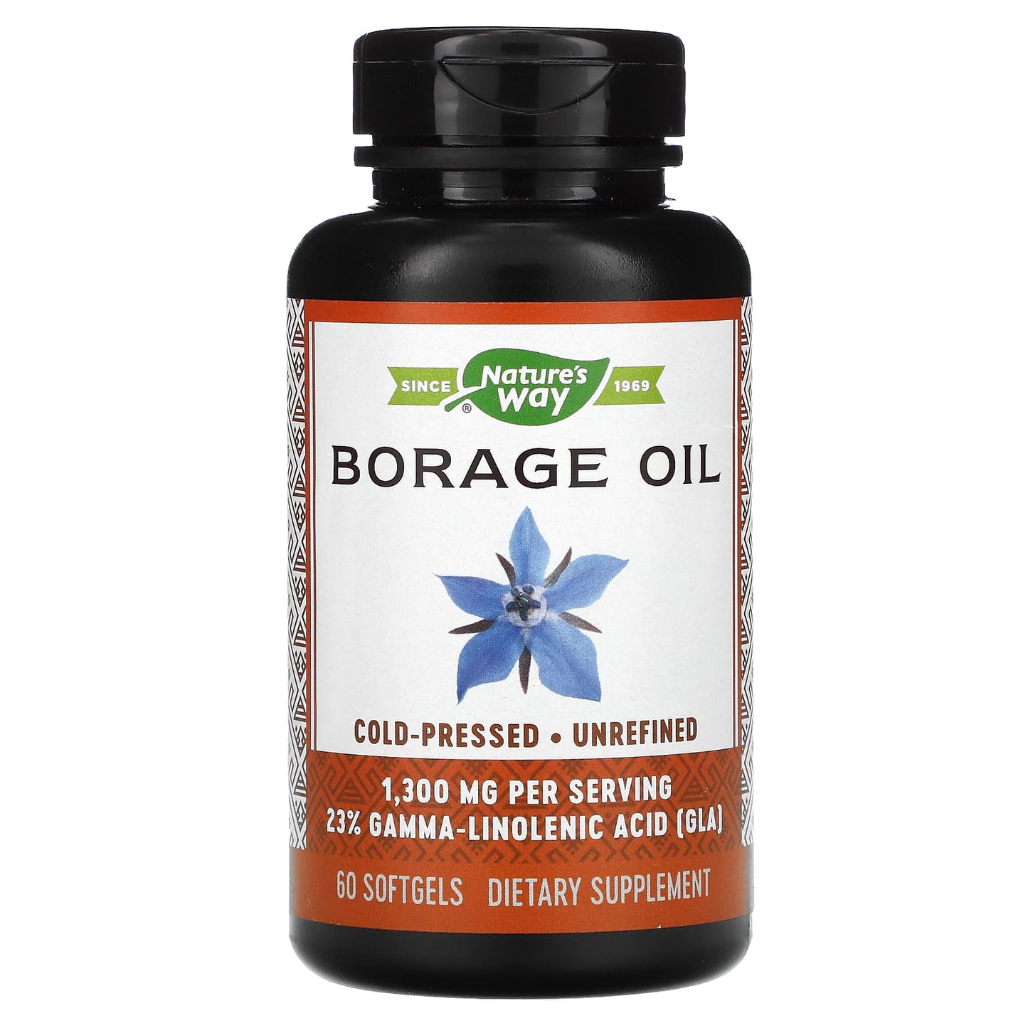 Nature’s Way, Borage Oil 1300 mg, 60 Softgels UPC 033674154137 | Hilife Vitamins
