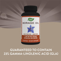 Nature’s Way, Borage Oil 1300 mg, 60 Softgels UPC 033674154137 | Hilife Vitamins