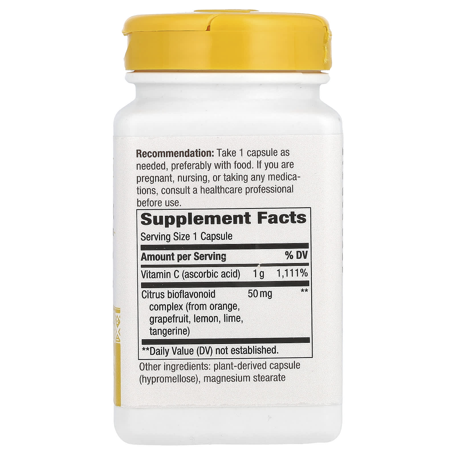 Nature’s Way, Vitamin C1000 Bioflavonoids, 100 Vegetarian Capsules UPC 033674154649 | Hilife Vitamins