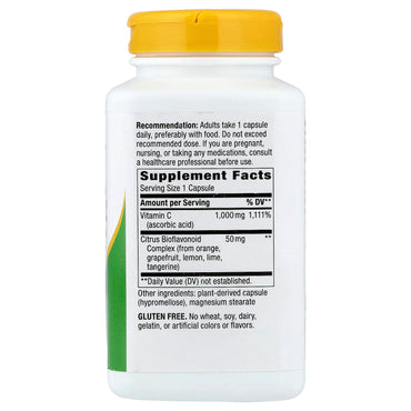 Nature’s Way, Vitamin C 1000-Bioflavonoids, 250 Vegetarian Capsules UPC 033674154656 | Hilife Vitamins
