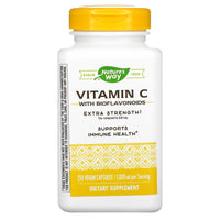 Nature’s Way, Vitamin C 1000-Bioflavonoids, 250 Vegetarian Capsules - 033674154656 | Hilife Vitamins