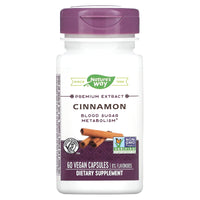 Nature’s Way, Cinnamon, 60 Vegetarian Capsules UPC 033674154922 | Hilife Vitamins