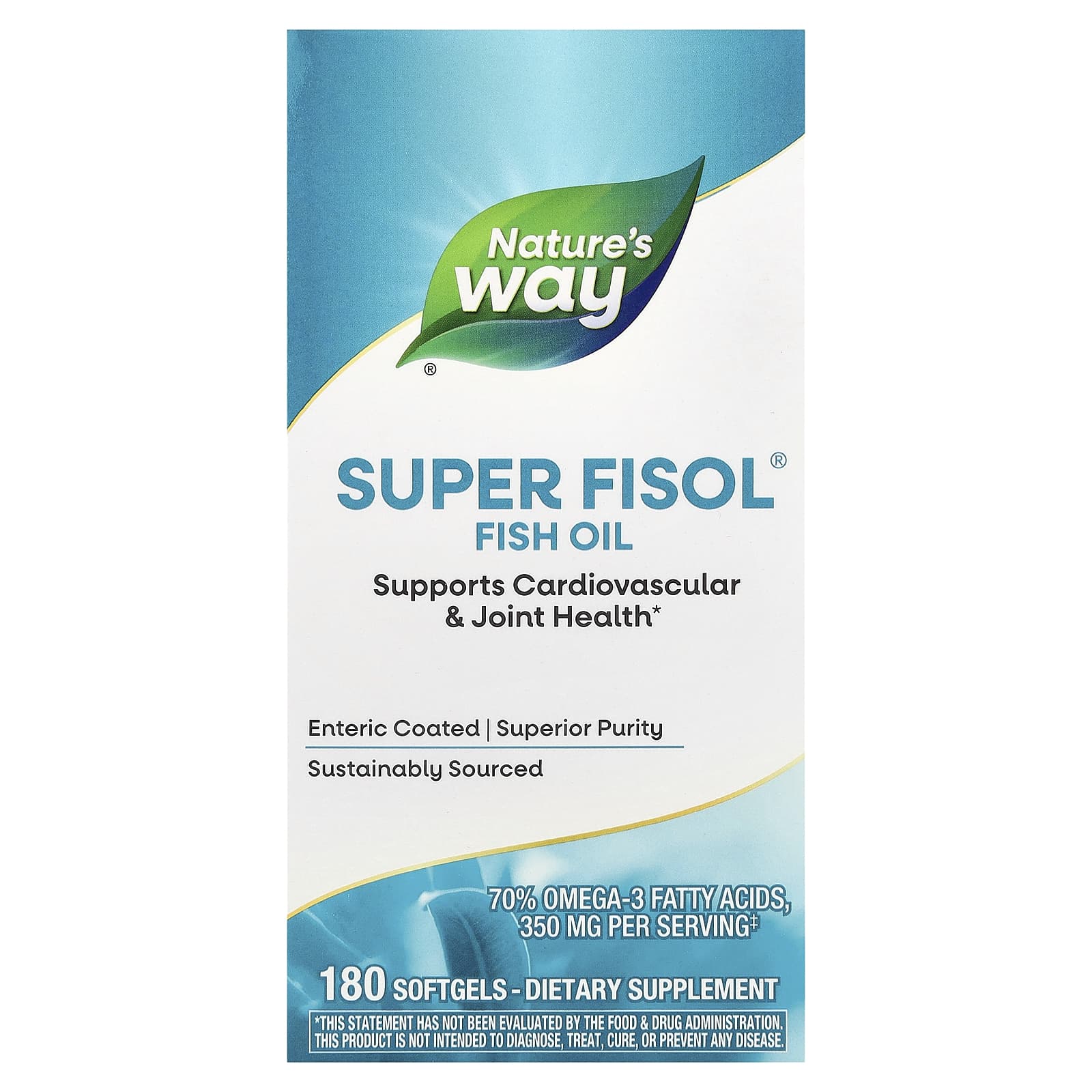 Nature’s Way, Super Fisol Fish Oil, 180 Softgels UPC 033674155189 | Hilife Vitamins