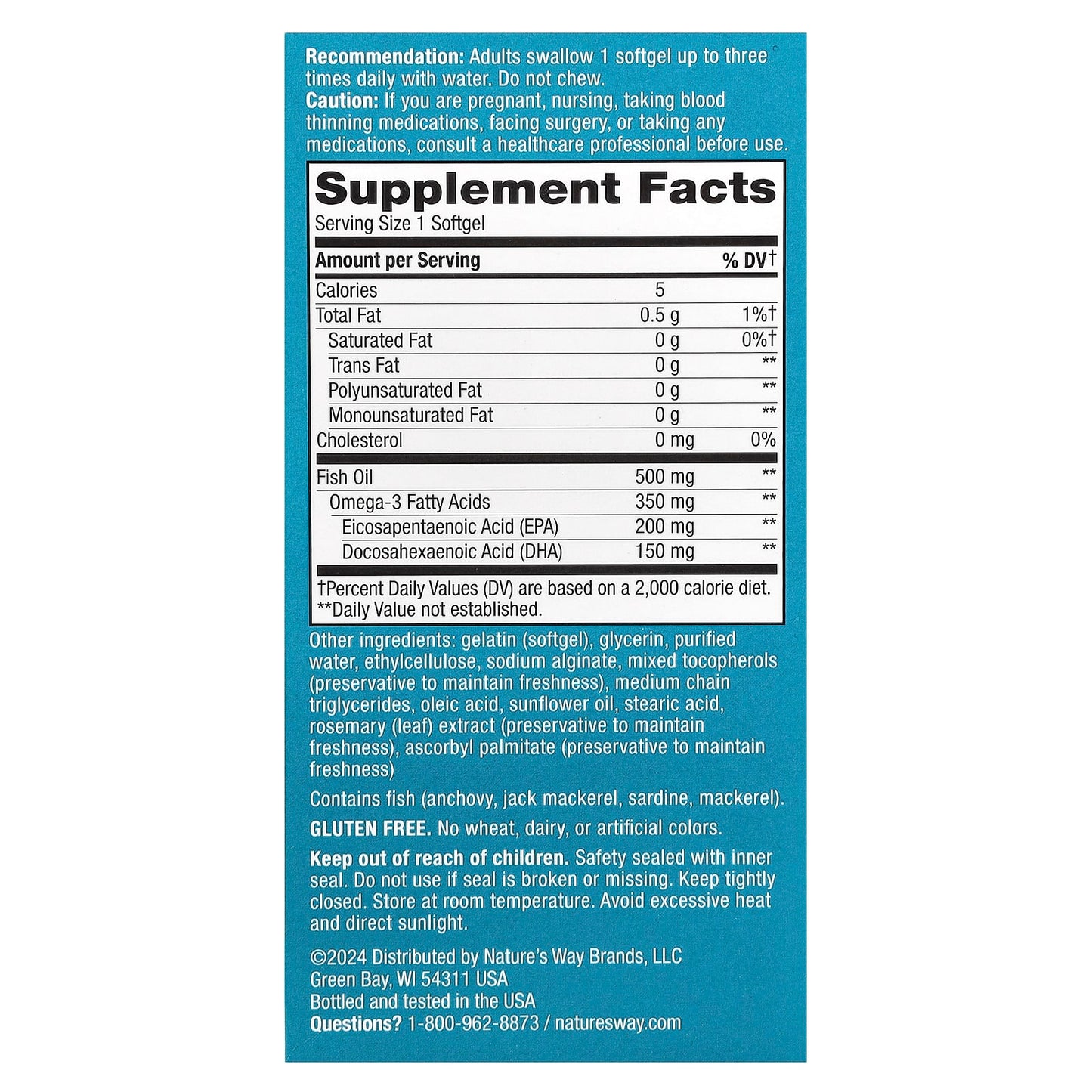 Nature’s Way, Super Fisol Fish Oil, 180 Softgels UPC 033674155189 | Hilife Vitamins