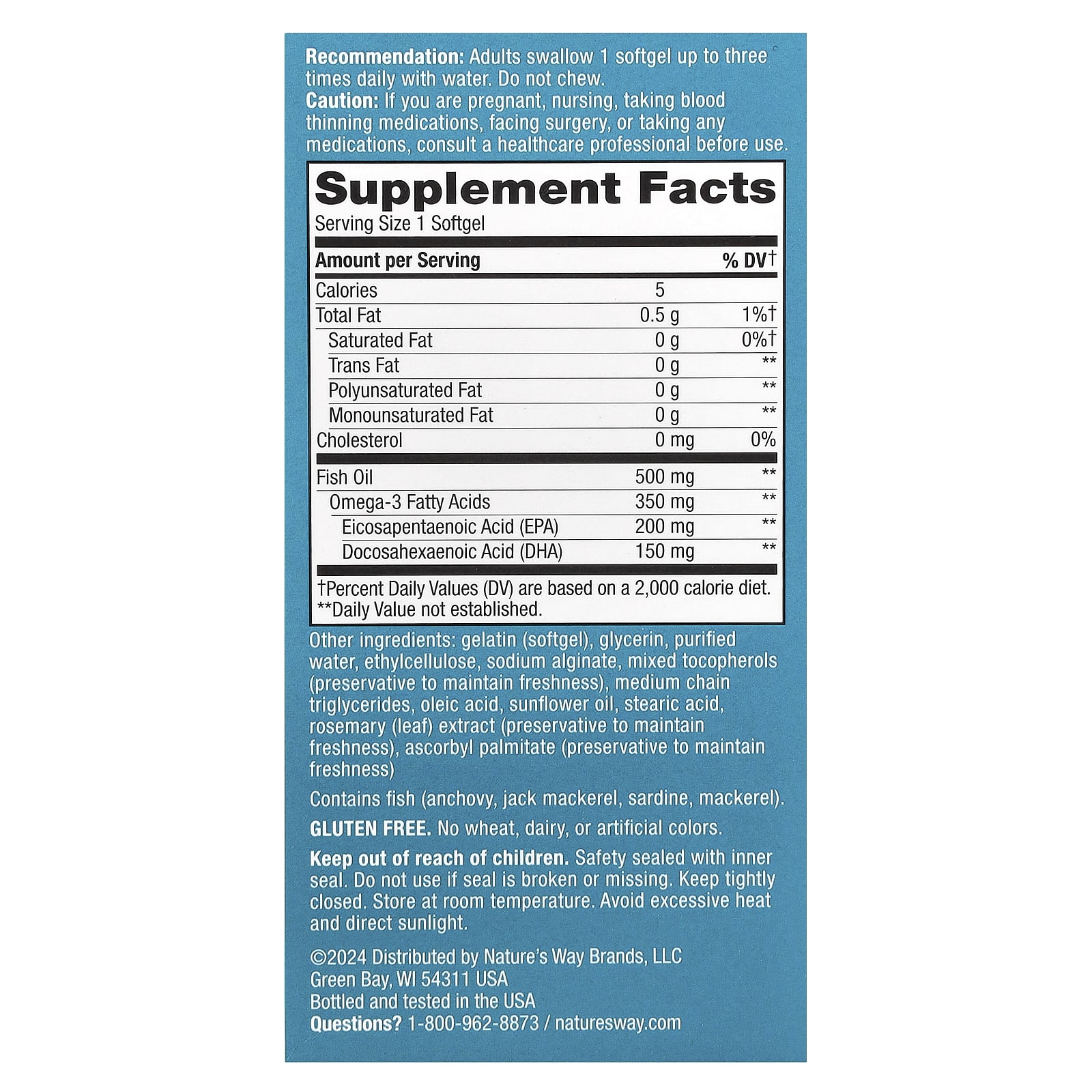 Nature’s Way, Super Fisol Fish Oil, 180 Softgels UPC 033674155189 | Hilife Vitamins