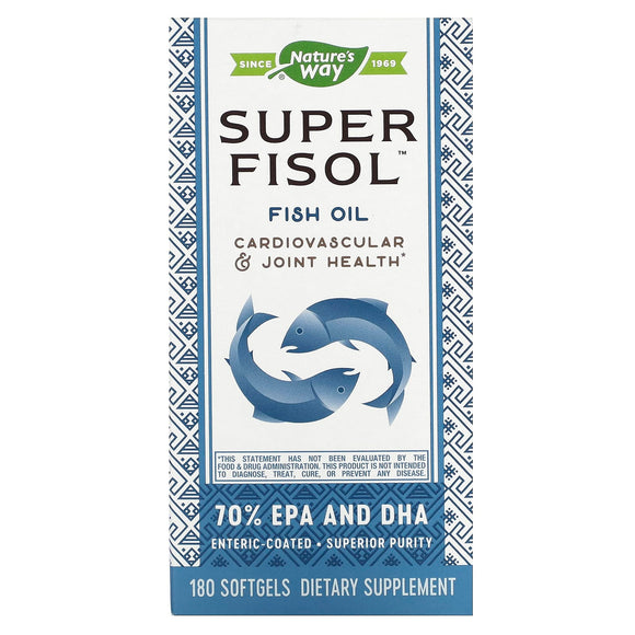 Nature’s Way, Super Fisol Fish Oil, 180 Softgels - 033674155189 | Hilife Vitamins