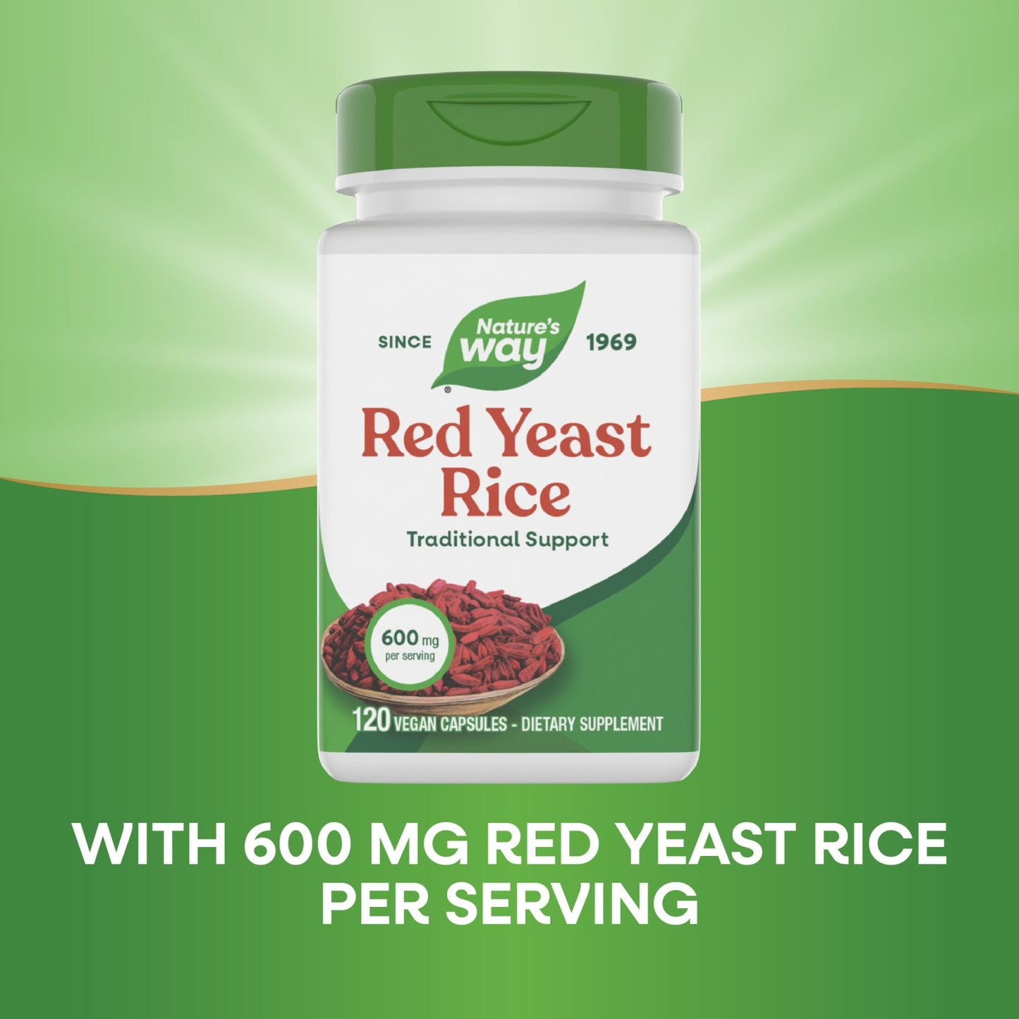 Nature’s Way, Red Yeast Rice, 600 mg, 120 Vegan Capsules UPC 033674155400 | Hilife Vitamins