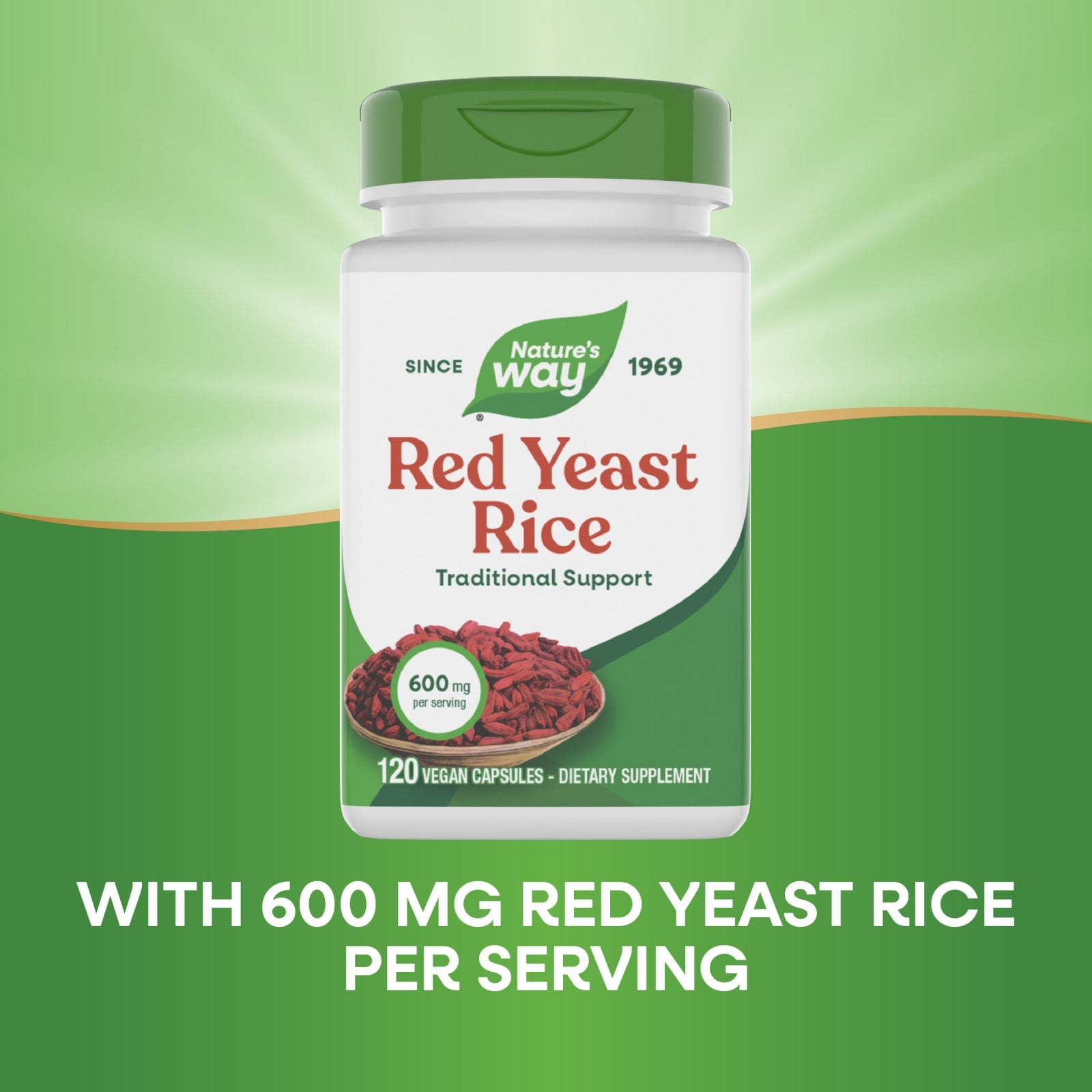 Nature’s Way, Red Yeast Rice, 600 mg, 120 Vegan Capsules UPC 033674155400 | Hilife Vitamins